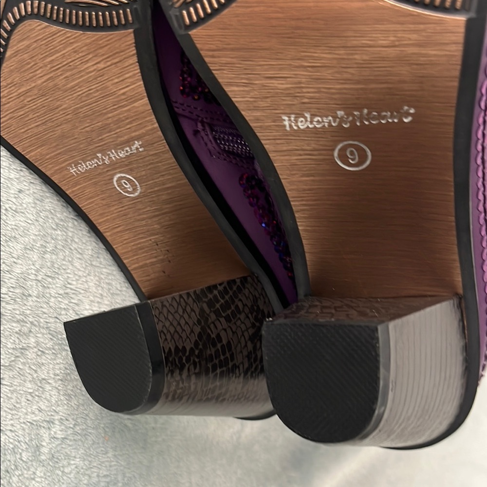 Helen & Heart  purple Boots with Western Elegance - Picture 3 of 8